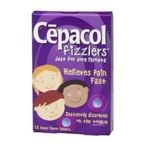  Cepacol Sore Throat Fizzlers Grape 12 Health & Personal 