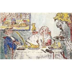   Reproduction   James Ensor   24 x 16 inches   Gluttony
