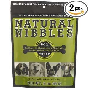 Natural Nibbles Beef Liver Dog Treat with Glucosamine & Chondroitin, 3 