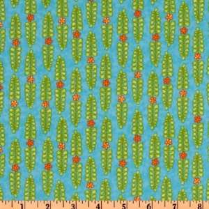  44 Wide Finally Free Botanical Stripe Blue Fabric By The 