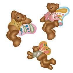   Teddy Bears Bear Wallies Cutouts Stickers Decals 071473129505  