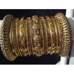  Indian Bridal Collection Panache Indian Gold Bangles Set 