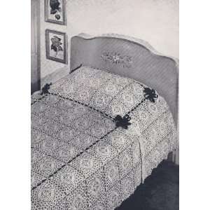 Vintage Crochet PATTERN to make   Motif Bedspread Hot Springs Design 