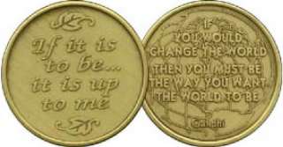 Ghandi Quote Medallion affirmation BUY 4 GET 1 FREE  