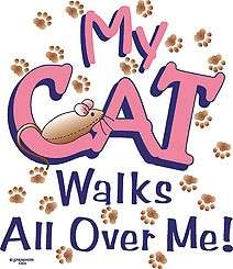 My Cat Walks All Over Me Mouse Crewneck Sweatshirt S  5x  