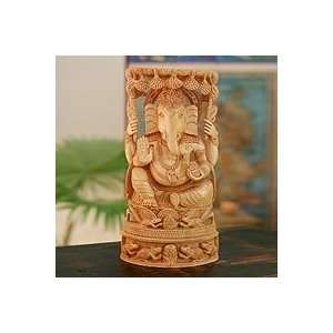  NOVICA Wood statuette, Supreme Ganesha