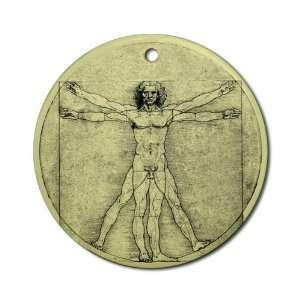  Ornament (Round) Vitruvian Man by Da Vinci Everything 