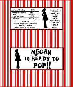 12 Personalized Baby Shower Ready to POP Popcorn Wrappers  