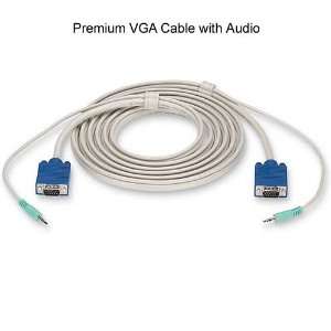  Premium VGA Cable W/audio 50ft, PVC Electronics