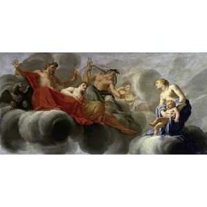  Venus Presents Cupid To Jupiter by Eustache Le Sueur. Size 
