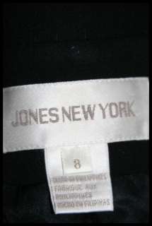 Wool Stretch Blazer / Jacket JONES NEW YORK Black  Sz 8  