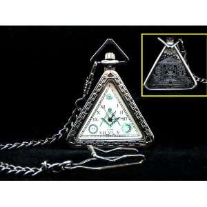  Masonic Freemason Pyramid Pocket Watch 