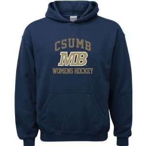 Cal State Monterey Bay Otters Navy Youth Womens Hockey Arch Hooded 