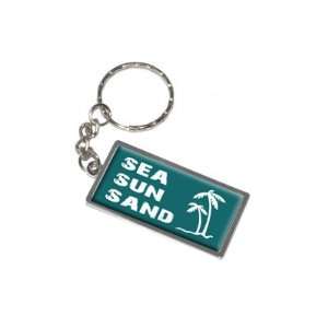    Sea Sun Sand   Beach Palm Trees   New Keychain Ring Automotive