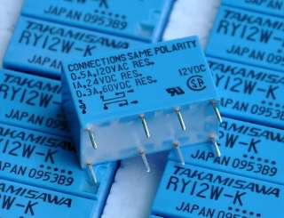 TAKAMISAWA RY12W K 12V DPDT Signal Relay, x100 PCS  