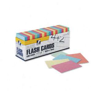 Blank Flash Cards w/ Dispenser Box, 2w x 3h, 1000/Pack  
