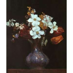   and Tulips Henri Fantin Latour Hand Painted A