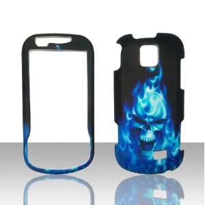 Blue Skull Fire Samsung Intercept M910 Virgin Mobile, Sprint Case 