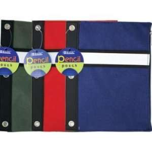  BAZIC Assorted Color 3 Ring Pencil Pouch Electronics