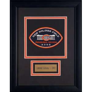  SOLDIER FIELD (NEW INAUGURAL SEASON) FRAMED PATCH w/PLATE 