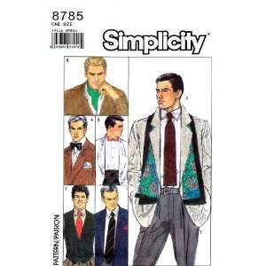  Simplicity 8785 Vintage Sewing Pattern Mens Tie Bow Tie 