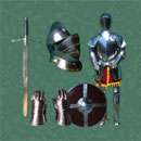 Voucher  Roman / medieval swords, helmets, shields, armour etc 