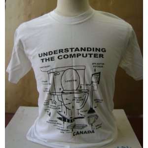   Understanding the Computer Funny T Shirt   White   Medium Electronics