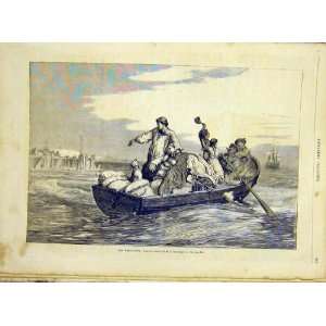  Emigrants Boat Sea Schlesinger French Print 1866