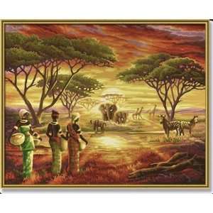  Picturesque Africa Artist Styled Paint by Number Kit Toys 