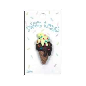   Button Sweet Treats Ice Cream Cone 1pc (3 Pack)