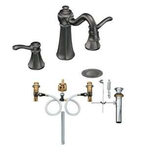 Moen T6305PW 9000 Vestige Two Handle High Arc Bathroom Faucet with 