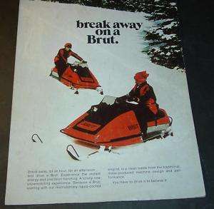 VINTAGE 1970S BRUT SNOWMOBILE SALES BROCHURE  