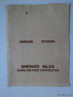 Vintage Shepard Niles Crane Hoist Catalog Sheets 1930  