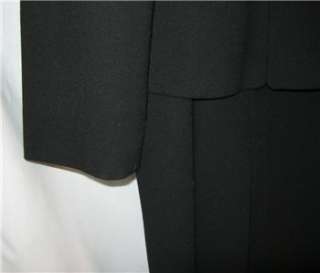 Kasper A.S.L. womens lined career black skirt suit size 14 EUC  