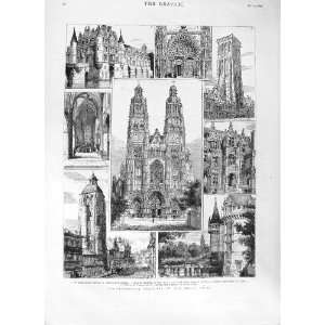  1882 ARCHAEOLOGY TOURS FRANCE CATHEDRAL GATIEN NOTRE