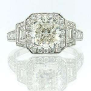    3.43ct Cushion Cut Diamond Engagement Anniversary Ring Jewelry
