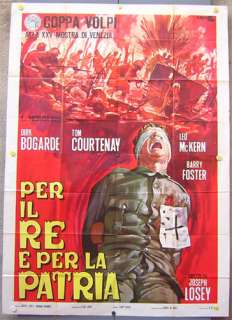 el69 KING AND COUNTRY LOSEY BOGARDE RARE orig 4sh ITALY  