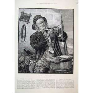    Village Champion Man Writing Inkwell Fisheries 1883