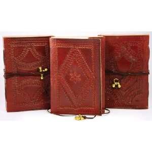   Medium Embossed Leather Blank Book (assorted designs) 