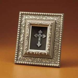  Antique Pewter Cross Shadowbox