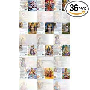  Hindu / Indian Goddesses & Gods Greeting Cards (Pack of 36 