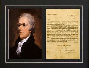 Alexander Hamilton Autograph Signed Doc Letter Print  