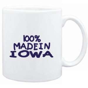  Mug White  100 % MADE IN Iowa  Usa States Sports 