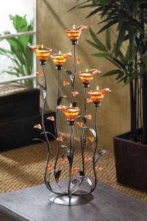 NEW #12793 AMBER CALLA LILLY CANDLEHOLDER  