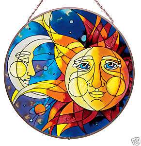 CELESTIAL SUN & MOON with STARS * 10 ROUND SUNCATCHER  