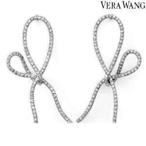   VERA WANG 1.5.ctw Color G H Diamonds Platinum Earrings VERA WANG