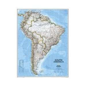  South America Political Continent Wall Map Mural Poster 