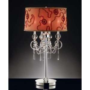  OK LIGHITNG OK 5114T 32.5 in. H Fabric Shade Amere Crystal 