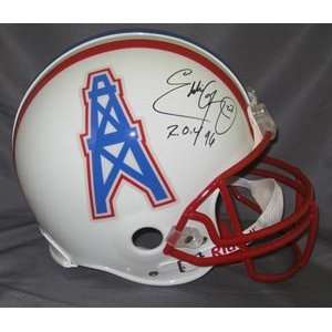  Eddie George Signed Houston Oilers Full Size Authentic Helmet   ROY 