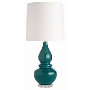  Arteriors Home Paddy Teal Crackle Ceramic/Acrylic Lamp 